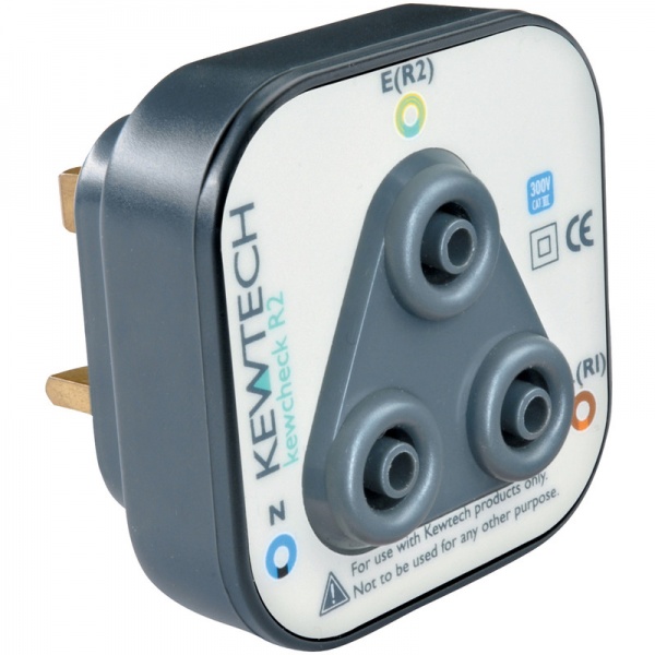 Kewtech Kewcheck R2 Mains Tester Socket Adaptor 4mm